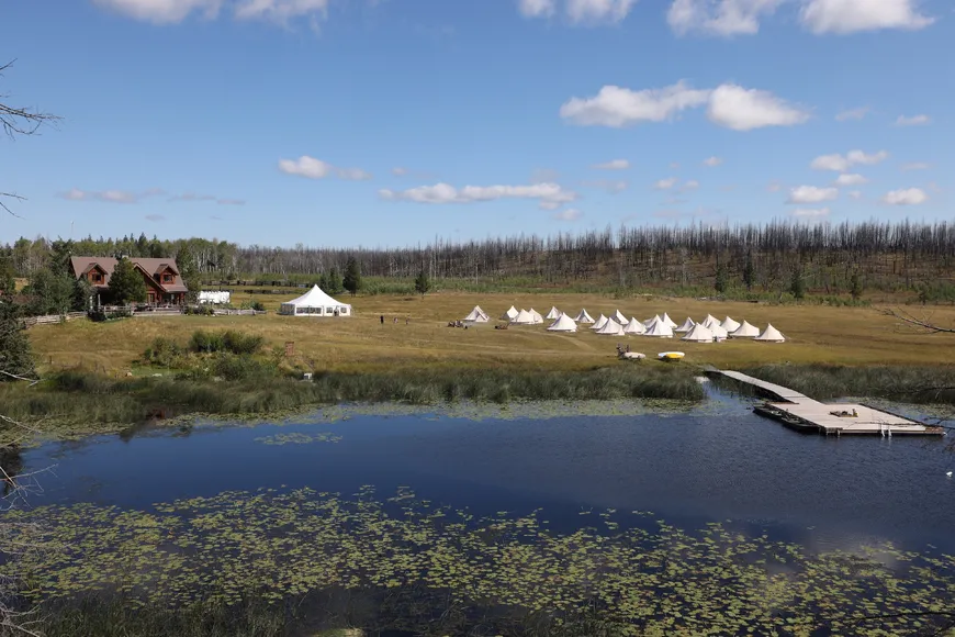 A Wildland culture camp setting at Siwash Lake