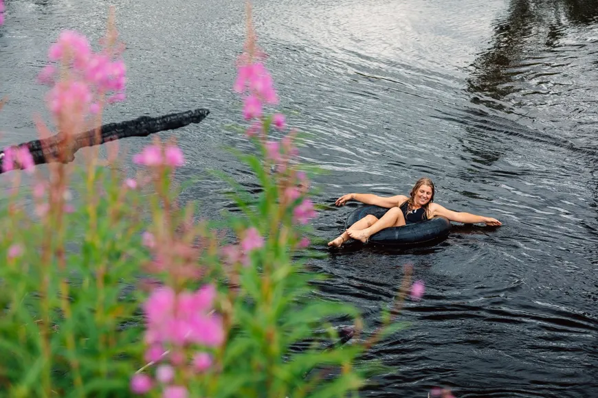 Lazy river float in the wild